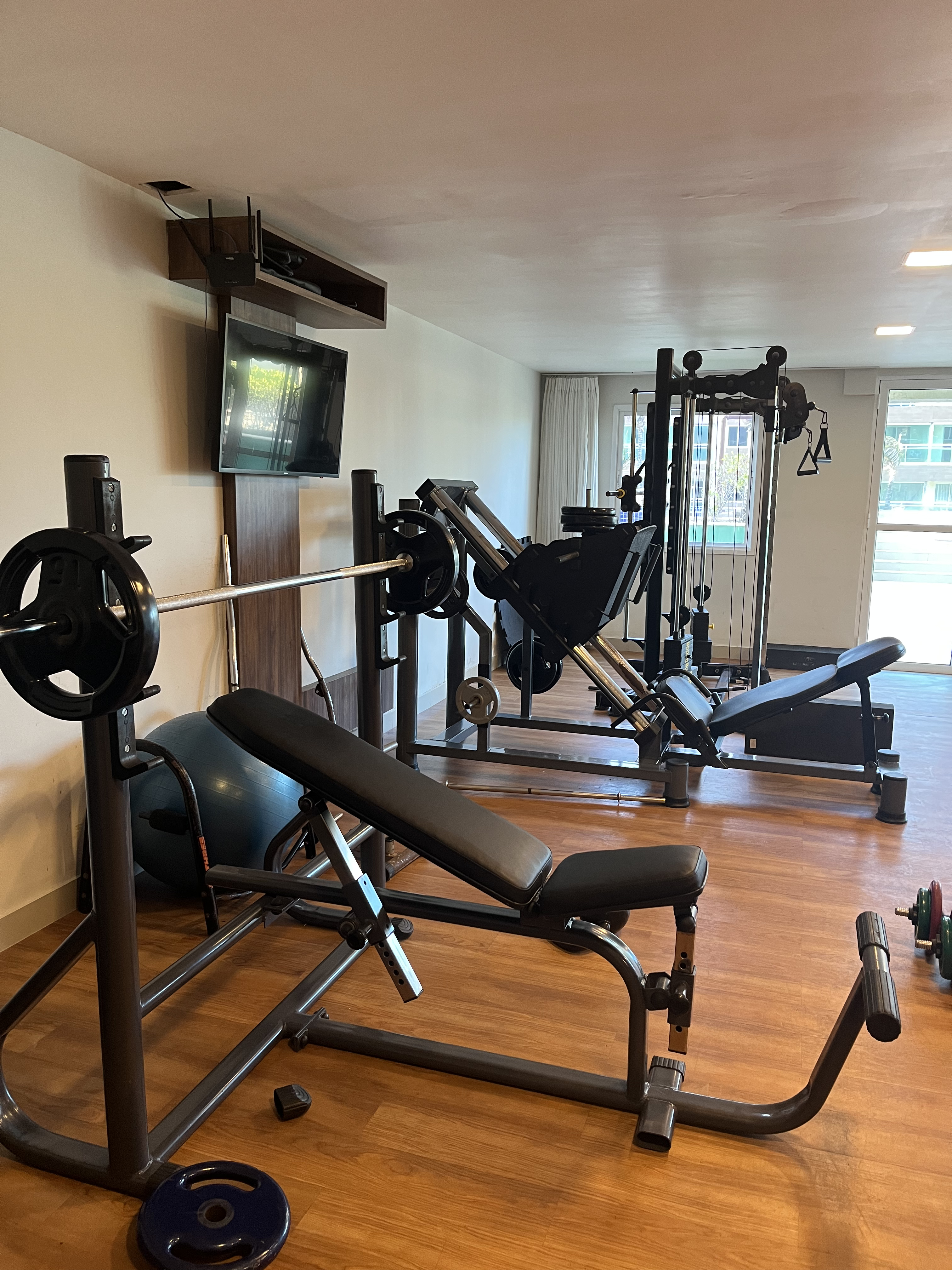 Building gym with modern equipment